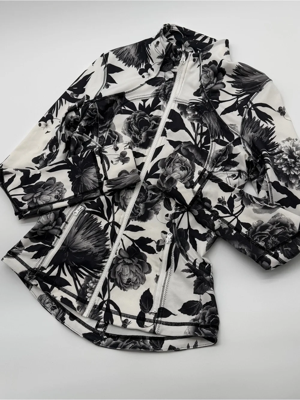 lululemon athletica Monochrome Floral Zip-Up Jacket - Black & White